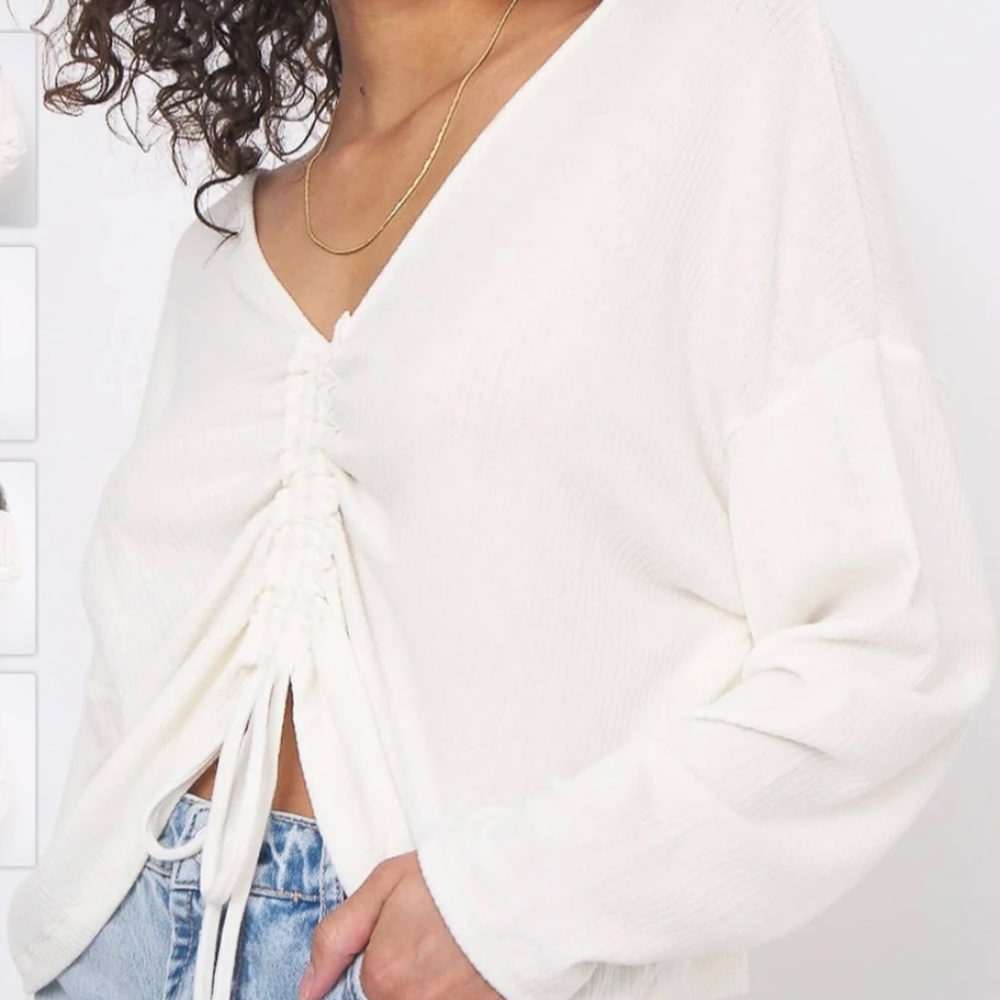 PROJECT SOCIAL T - Ruched Front Slouchy Long Sleeve